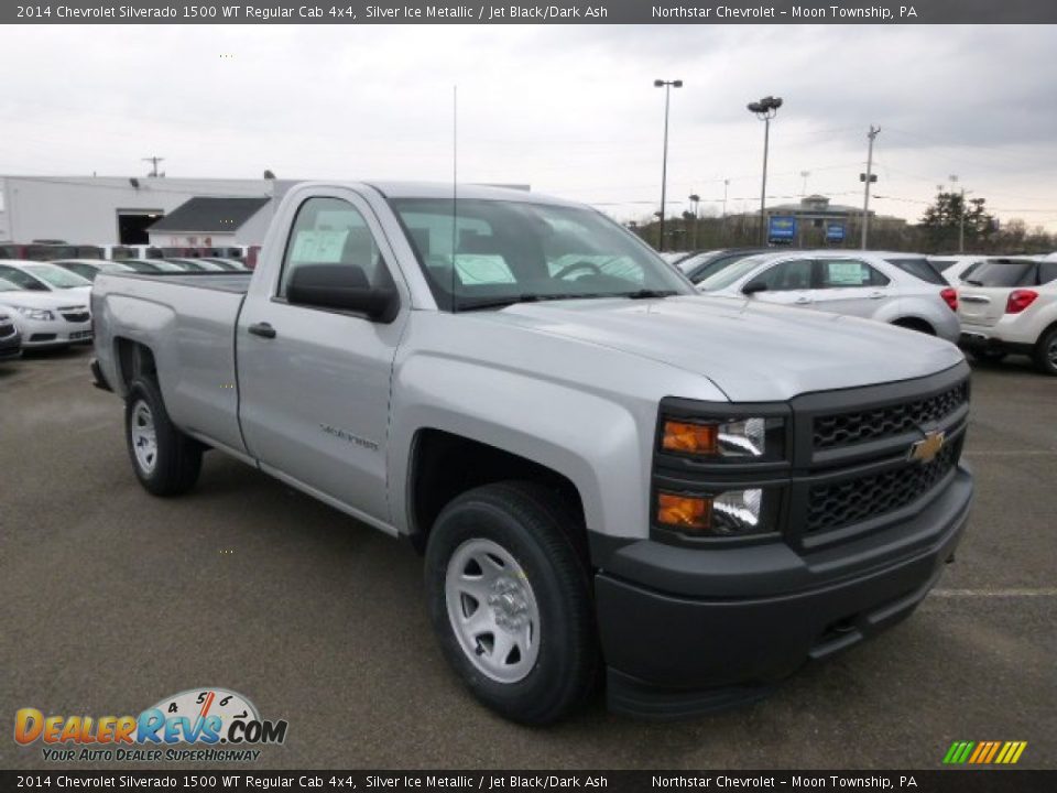 2014 Chevrolet Silverado 1500 WT Regular Cab 4x4 Silver Ice Metallic / Jet Black/Dark Ash Photo #3