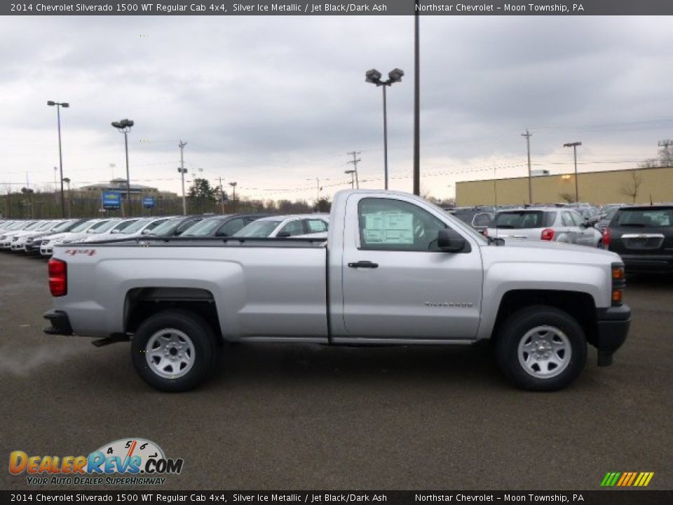 2014 Chevrolet Silverado 1500 WT Regular Cab 4x4 Silver Ice Metallic / Jet Black/Dark Ash Photo #4