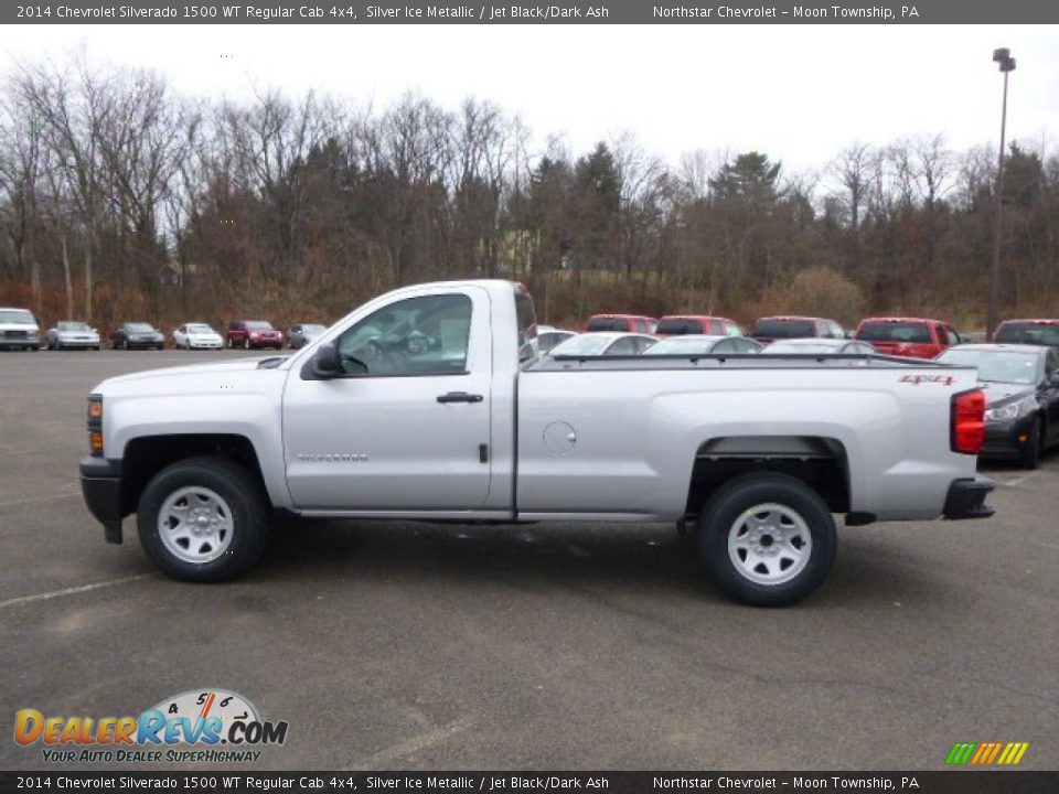 2014 Chevrolet Silverado 1500 WT Regular Cab 4x4 Silver Ice Metallic / Jet Black/Dark Ash Photo #8