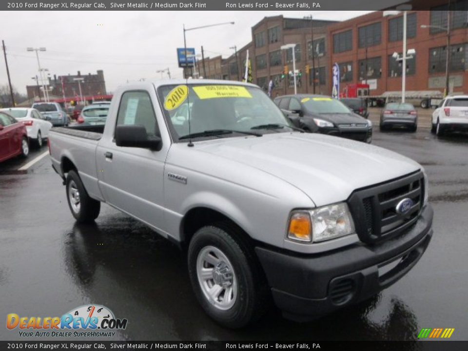 2010 Ford Ranger XL Regular Cab Silver Metallic / Medium Dark Flint Photo #2