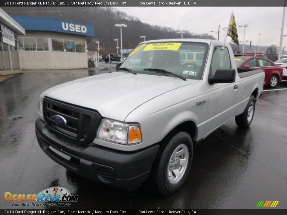 2010 Ford Ranger XL Regular Cab Silver Metallic / Medium Dark Flint Photo #4
