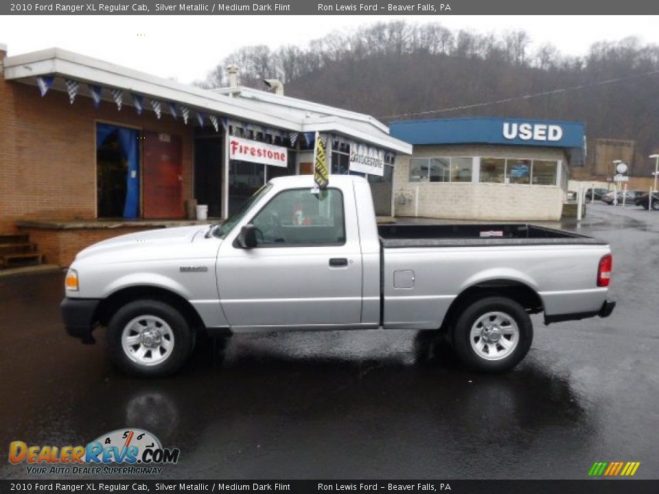 2010 Ford Ranger XL Regular Cab Silver Metallic / Medium Dark Flint Photo #5