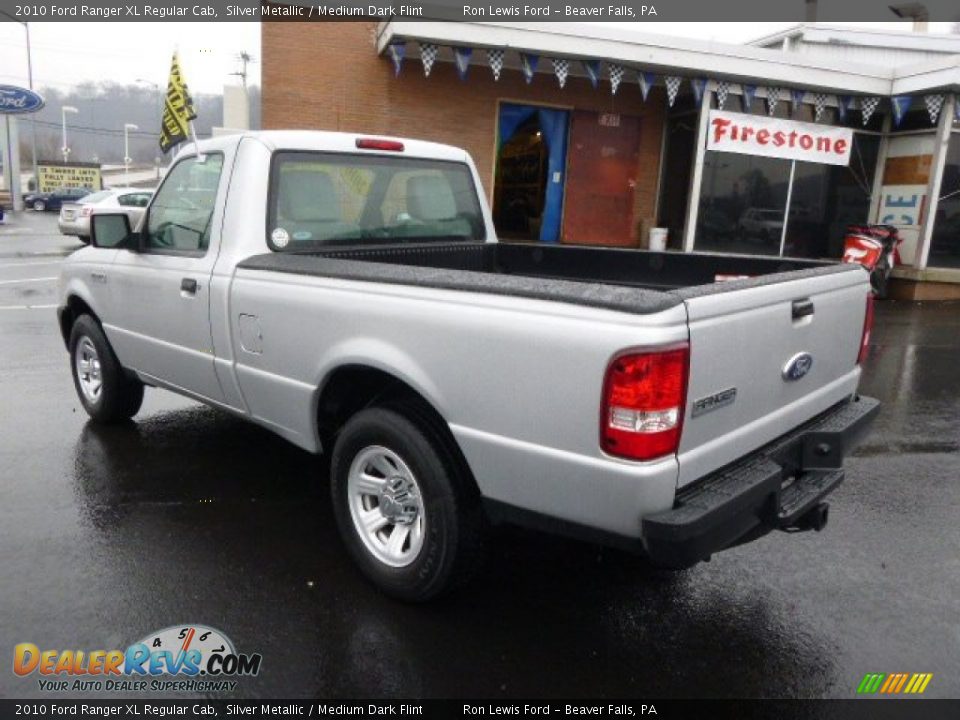 2010 Ford Ranger XL Regular Cab Silver Metallic / Medium Dark Flint Photo #6