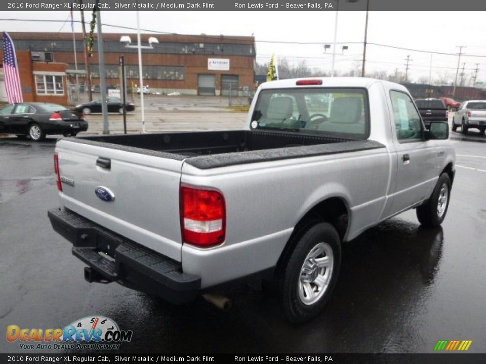 2010 Ford Ranger XL Regular Cab Silver Metallic / Medium Dark Flint Photo #8