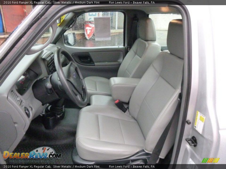 2010 Ford Ranger XL Regular Cab Silver Metallic / Medium Dark Flint Photo #11