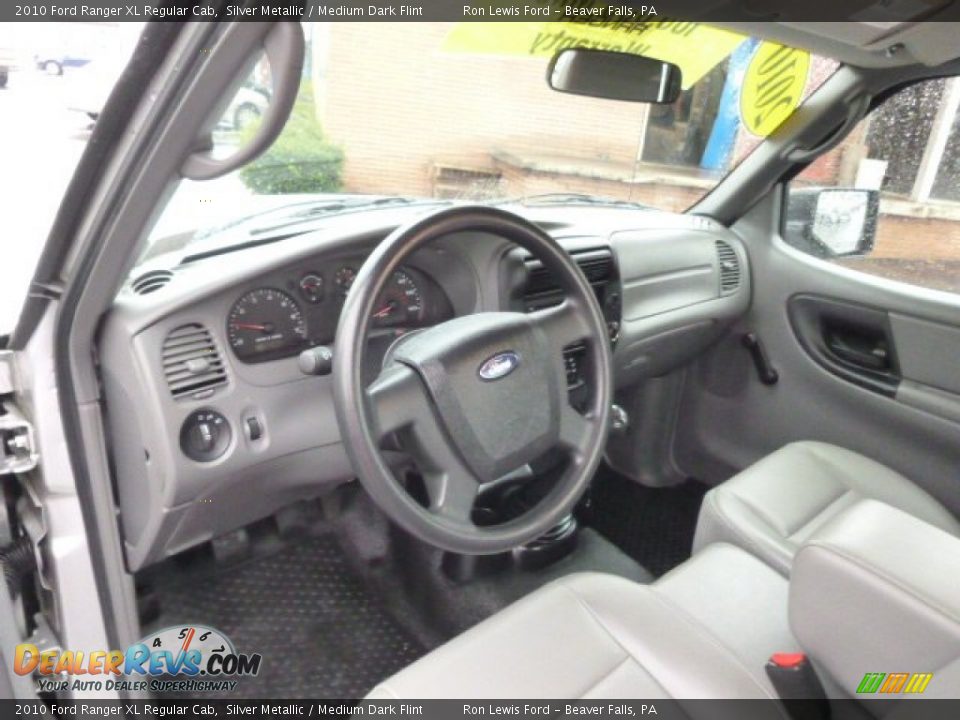 2010 Ford Ranger XL Regular Cab Silver Metallic / Medium Dark Flint Photo #12