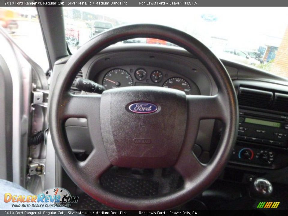 2010 Ford Ranger XL Regular Cab Silver Metallic / Medium Dark Flint Photo #18