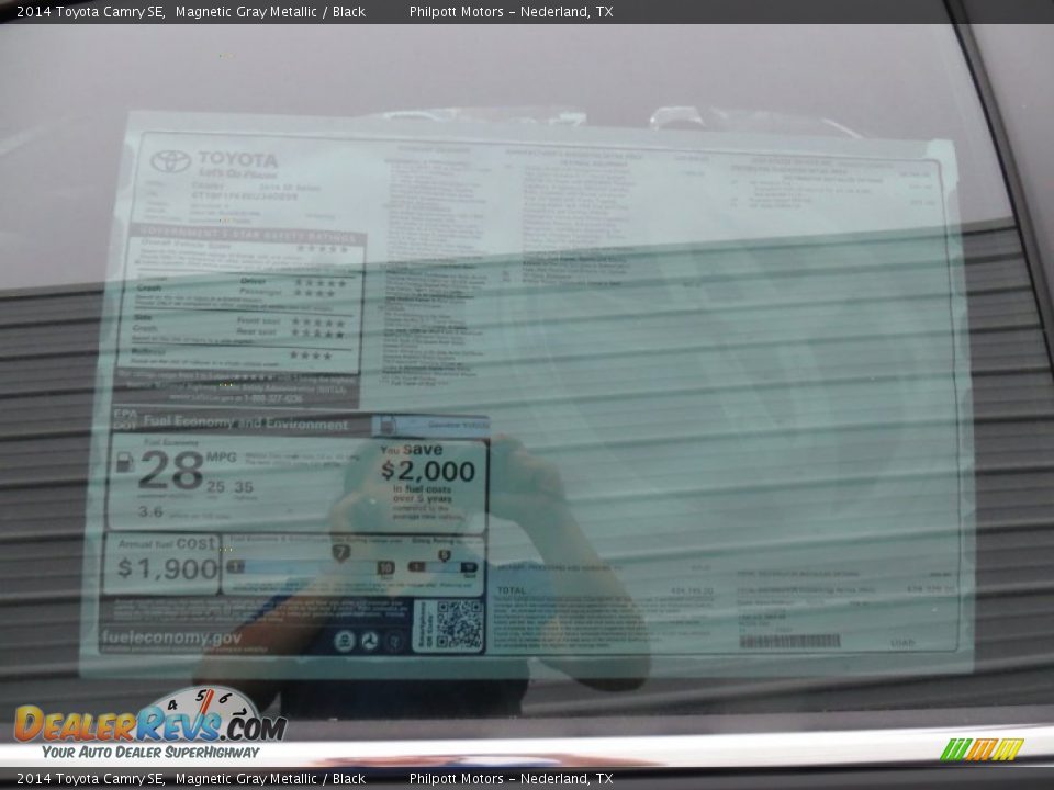 2014 Toyota Camry SE Magnetic Gray Metallic / Black Photo #34