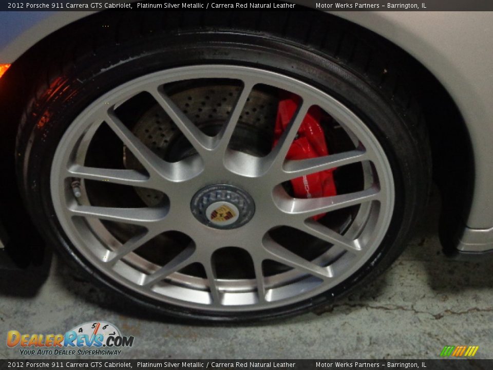 2012 Porsche 911 Carrera GTS Cabriolet Platinum Silver Metallic / Carrera Red Natural Leather Photo #13