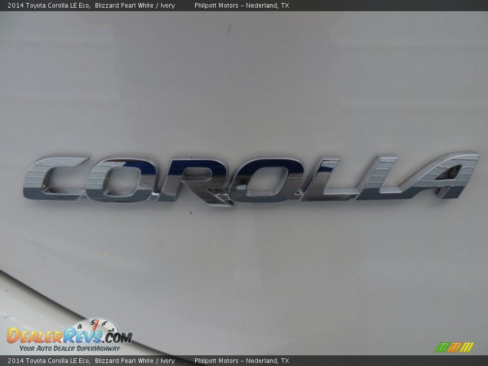 2014 Toyota Corolla LE Eco Blizzard Pearl White / Ivory Photo #14