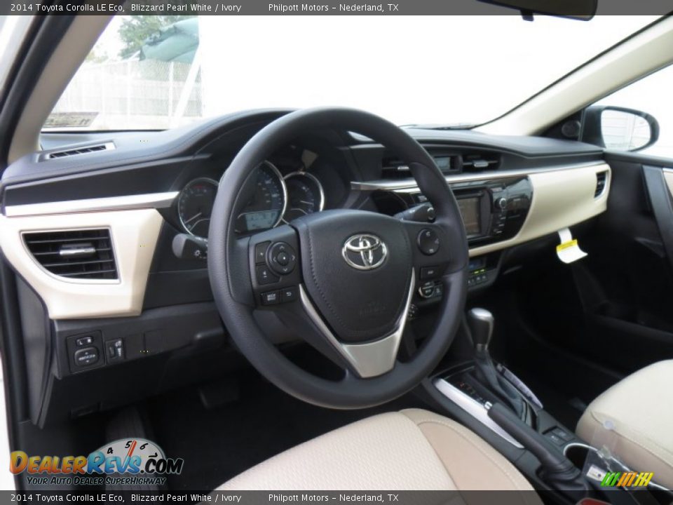 2014 Toyota Corolla LE Eco Blizzard Pearl White / Ivory Photo #25