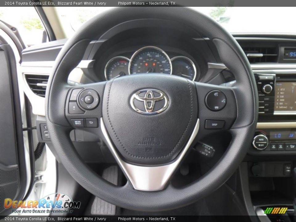 2014 Toyota Corolla LE Eco Blizzard Pearl White / Ivory Photo #33