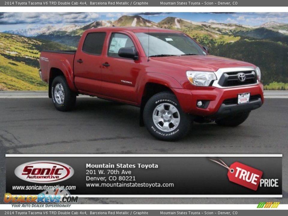 2014 Toyota Tacoma V6 TRD Double Cab 4x4 Barcelona Red Metallic / Graphite Photo #1
