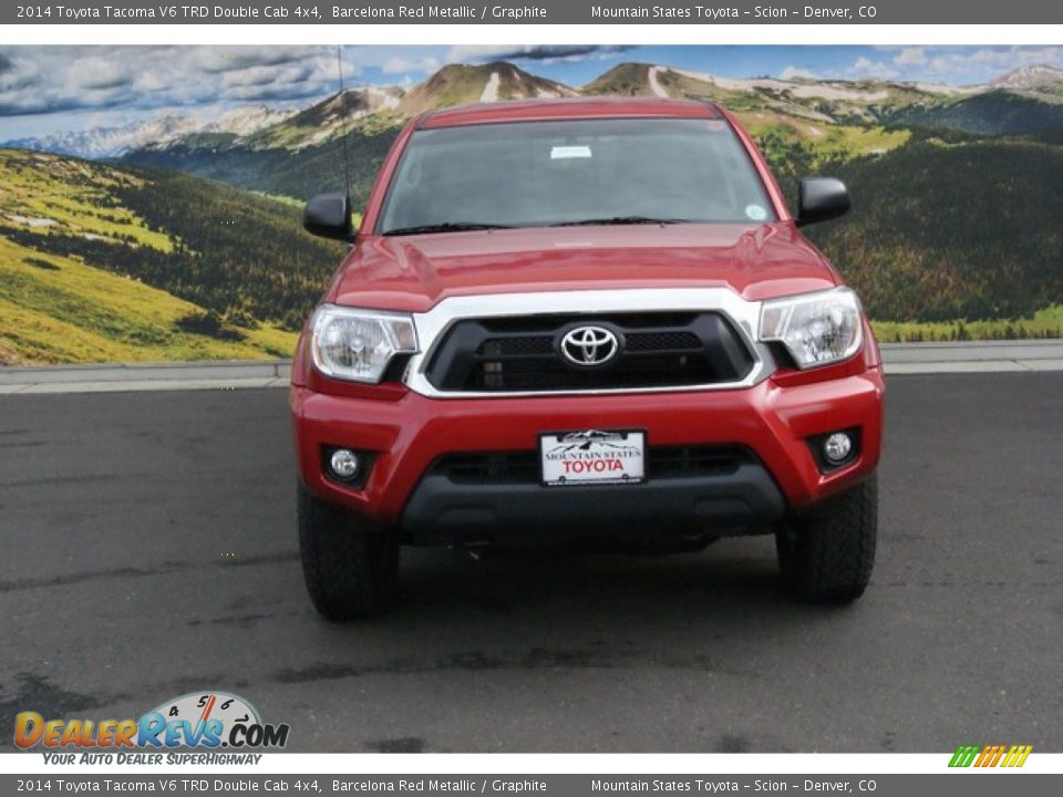 2014 Toyota Tacoma V6 TRD Double Cab 4x4 Barcelona Red Metallic / Graphite Photo #2