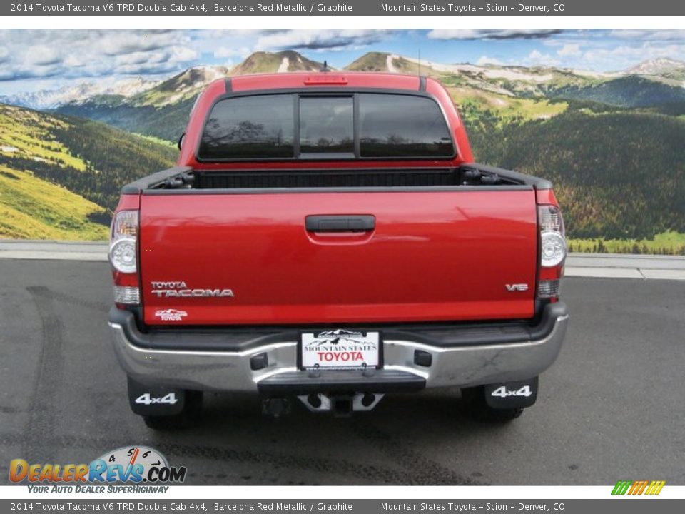 2014 Toyota Tacoma V6 TRD Double Cab 4x4 Barcelona Red Metallic / Graphite Photo #4
