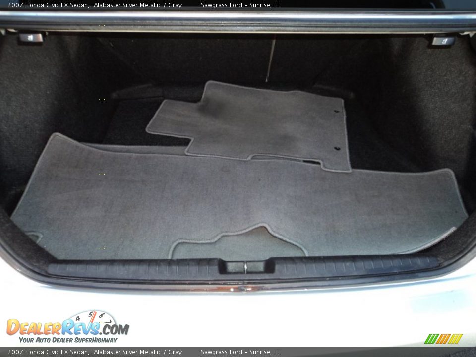2007 Honda Civic EX Sedan Alabaster Silver Metallic / Gray Photo #8