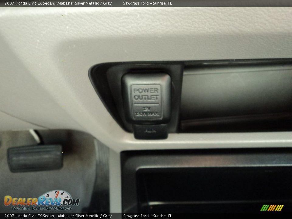 2007 Honda Civic EX Sedan Alabaster Silver Metallic / Gray Photo #28