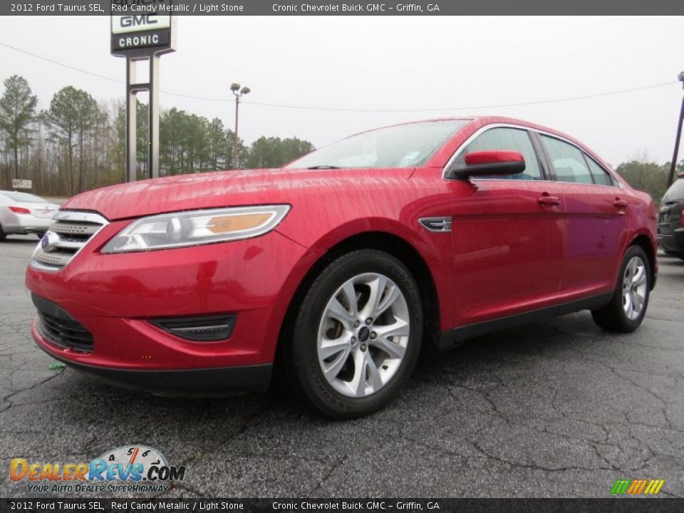 2012 Ford Taurus SEL Red Candy Metallic / Light Stone Photo #3