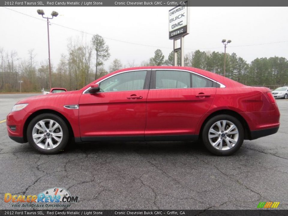 2012 Ford Taurus SEL Red Candy Metallic / Light Stone Photo #4