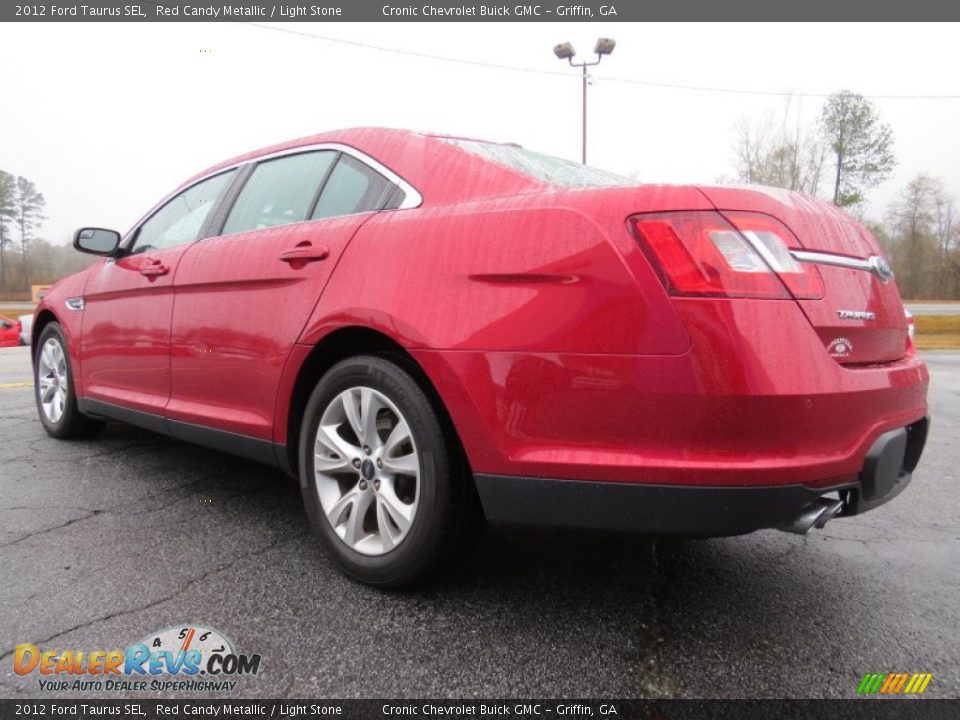 2012 Ford Taurus SEL Red Candy Metallic / Light Stone Photo #5