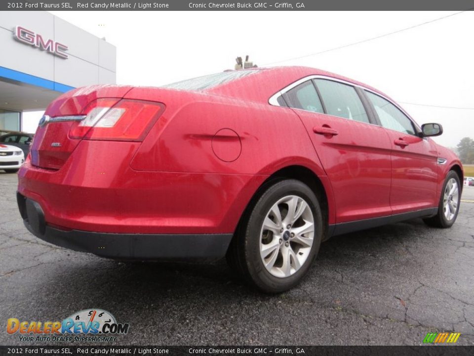 2012 Ford Taurus SEL Red Candy Metallic / Light Stone Photo #7