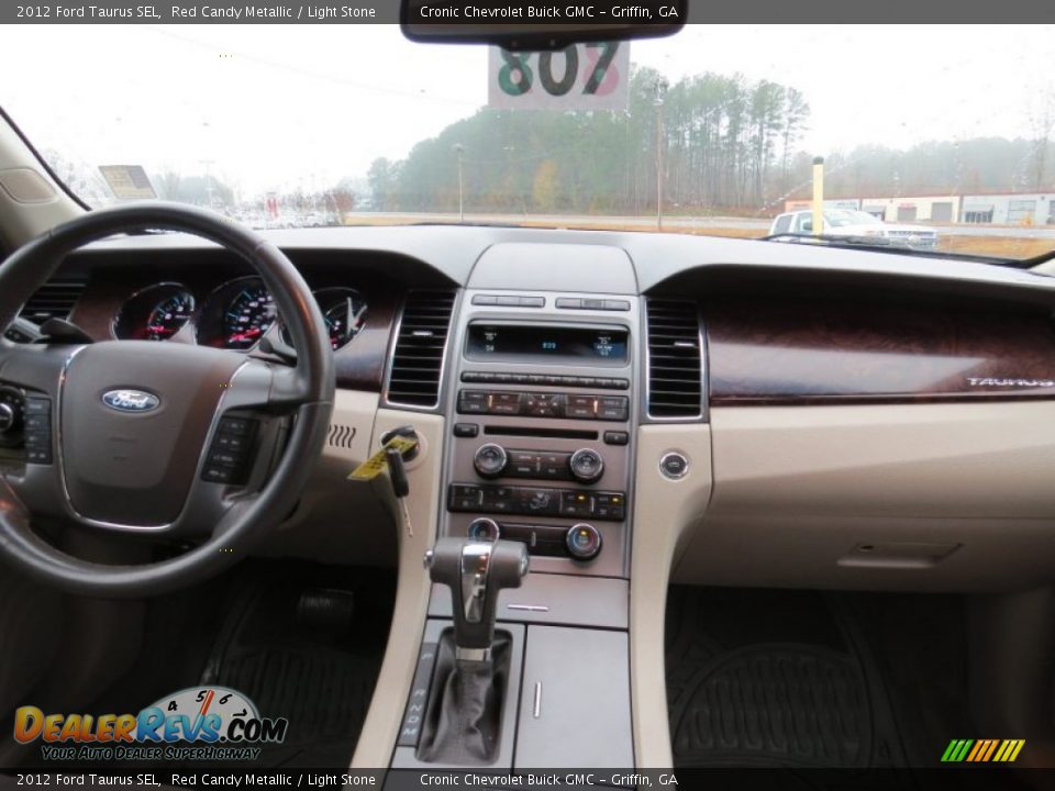2012 Ford Taurus SEL Red Candy Metallic / Light Stone Photo #16