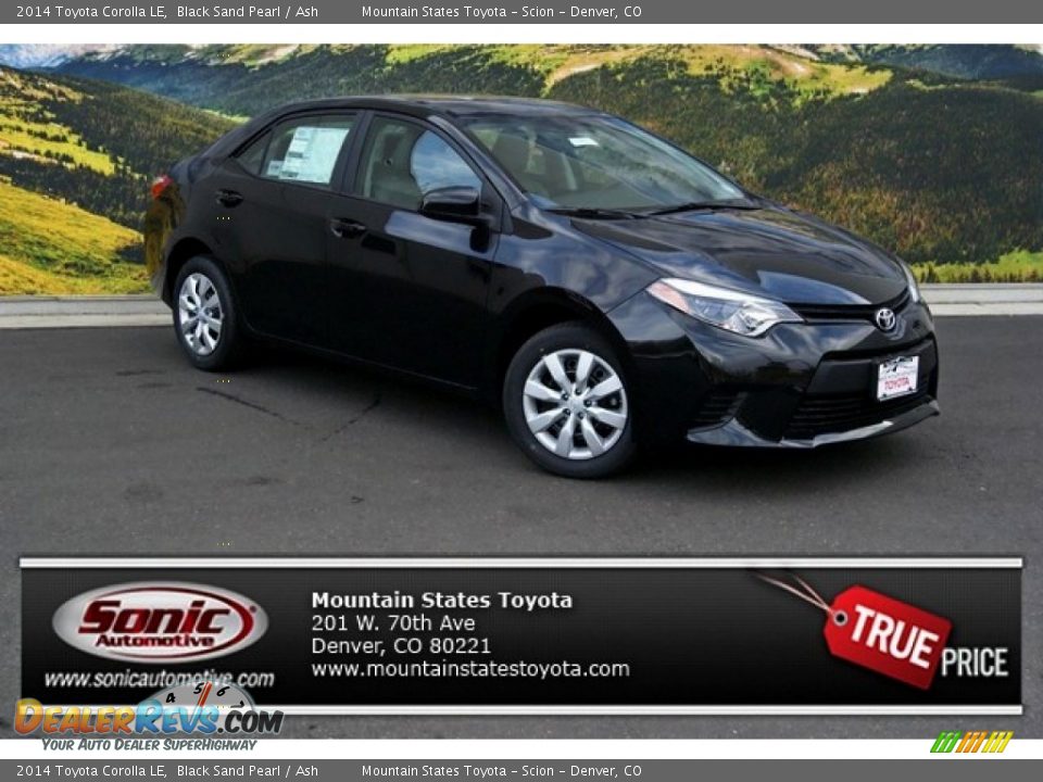 2014 Toyota Corolla LE Black Sand Pearl / Ash Photo #1