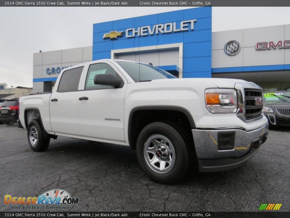 2014 GMC Sierra 1500 Crew Cab Summit White / Jet Black/Dark Ash Photo #1