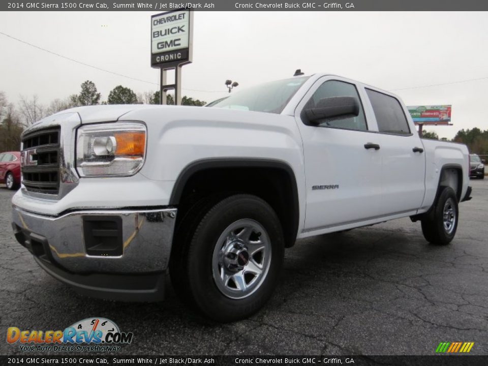 2014 GMC Sierra 1500 Crew Cab Summit White / Jet Black/Dark Ash Photo #3