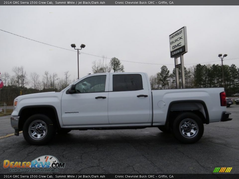 2014 GMC Sierra 1500 Crew Cab Summit White / Jet Black/Dark Ash Photo #4
