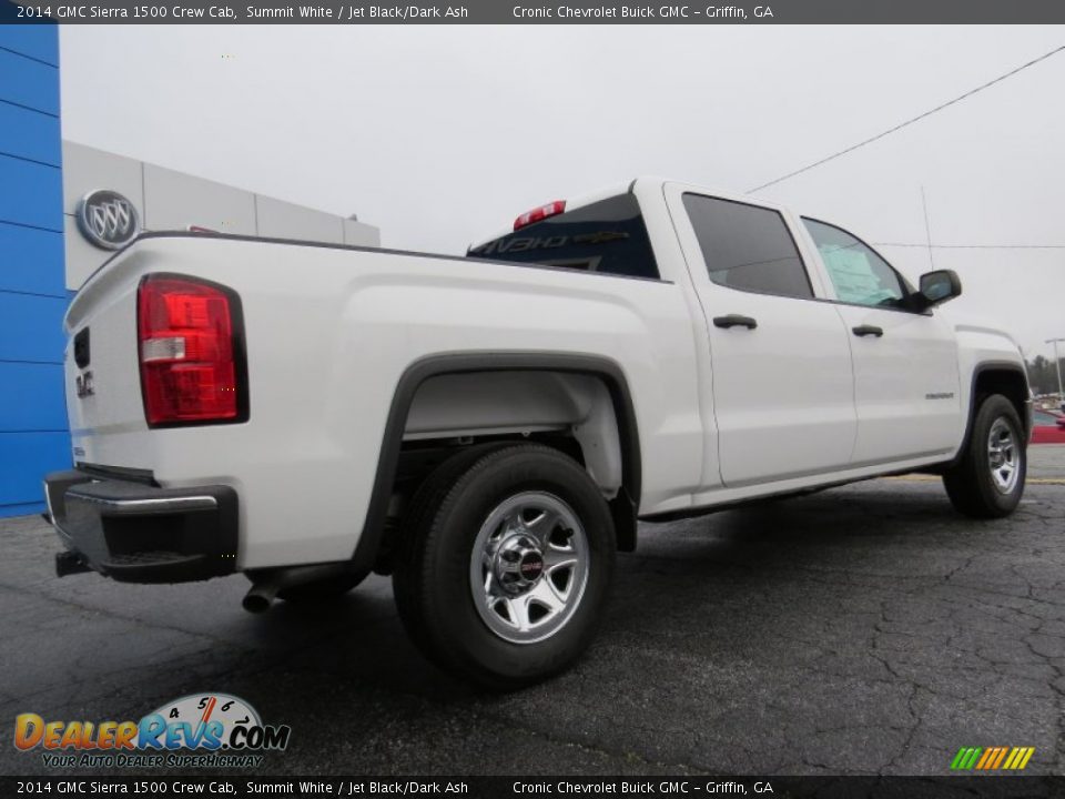2014 GMC Sierra 1500 Crew Cab Summit White / Jet Black/Dark Ash Photo #7