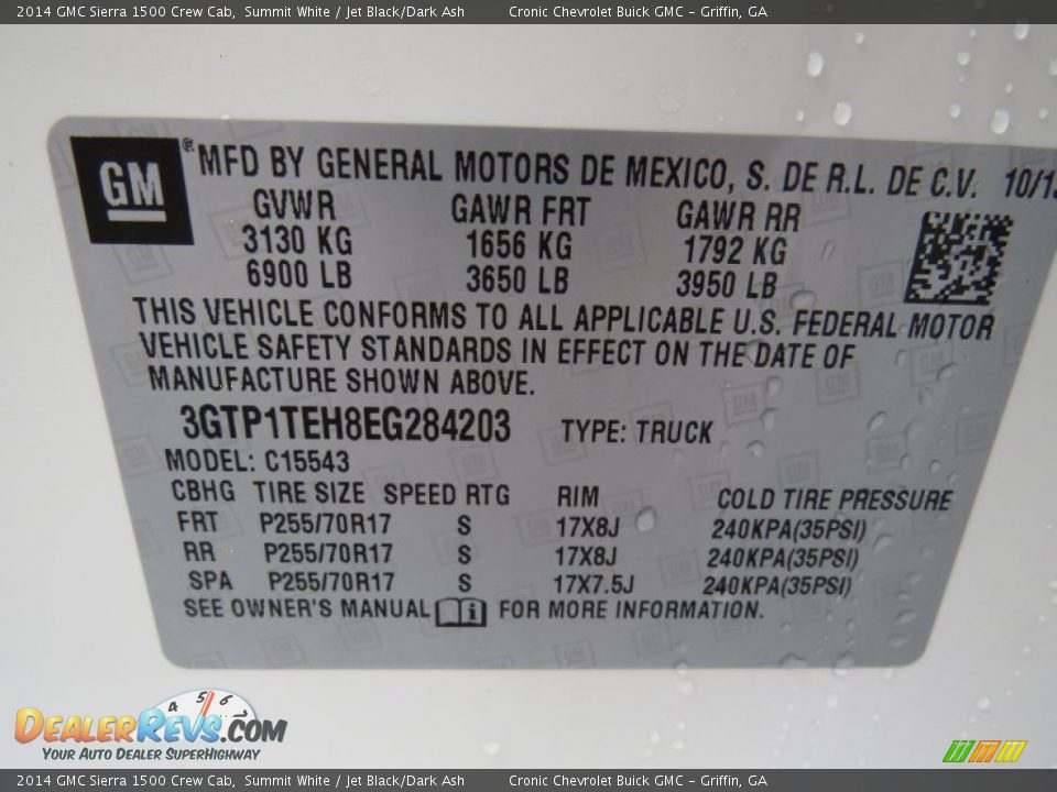2014 GMC Sierra 1500 Crew Cab Summit White / Jet Black/Dark Ash Photo #17