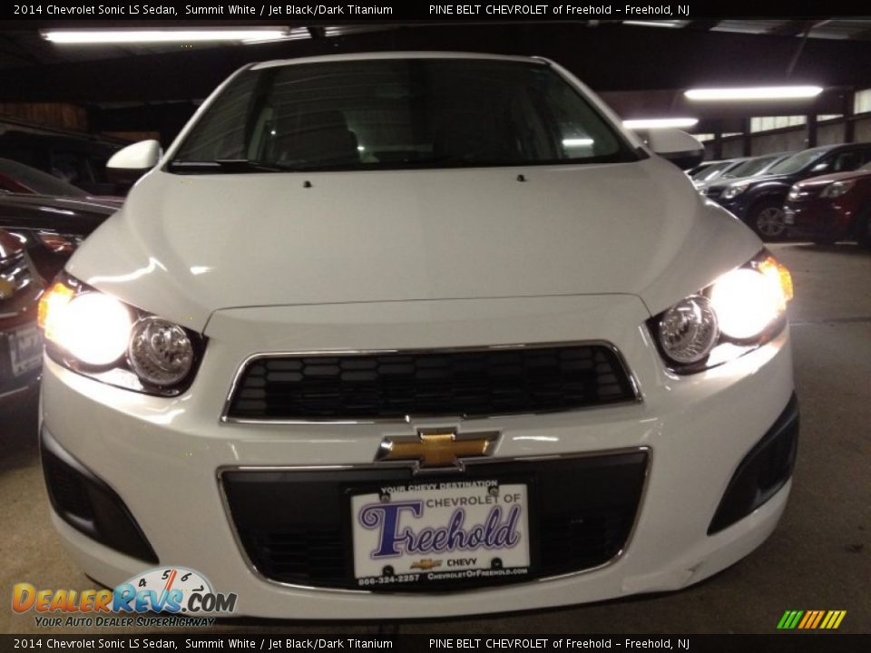 2014 Chevrolet Sonic LS Sedan Summit White / Jet Black/Dark Titanium Photo #2