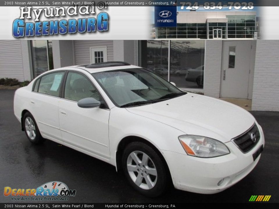 2003 Nissan Altima 2.5 SL Satin White Pearl / Blond Photo #1