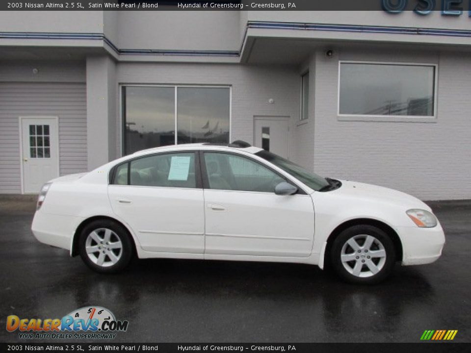 2003 Nissan Altima 2.5 SL Satin White Pearl / Blond Photo #2
