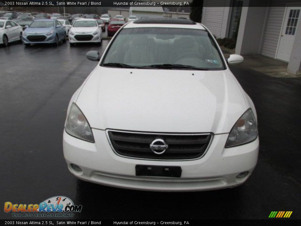 2003 Nissan Altima 2.5 SL Satin White Pearl / Blond Photo #4