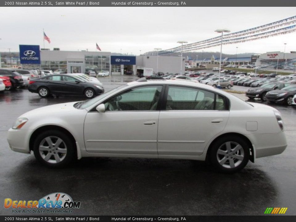2003 Nissan Altima 2.5 SL Satin White Pearl / Blond Photo #5