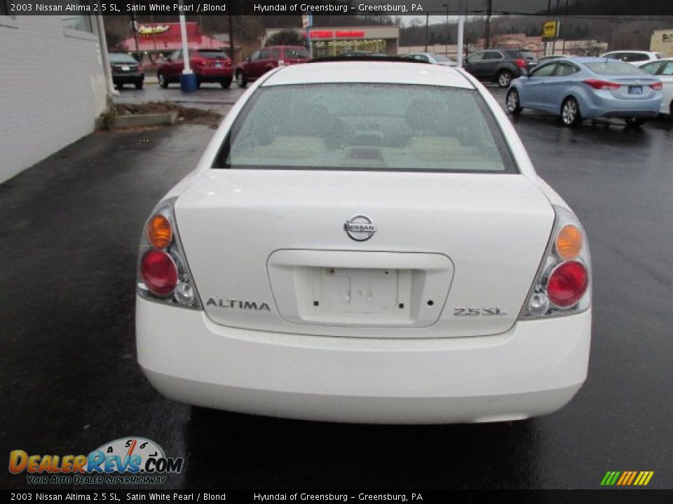 2003 Nissan Altima 2.5 SL Satin White Pearl / Blond Photo #7