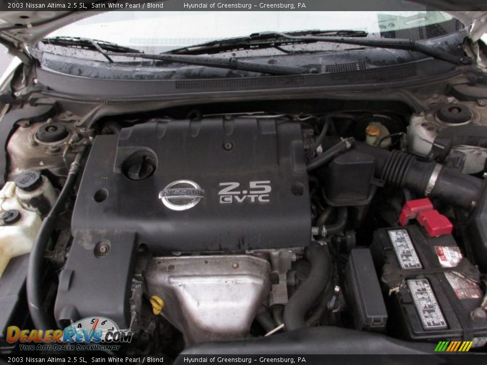 2003 Nissan Altima 2.5 SL Satin White Pearl / Blond Photo #9