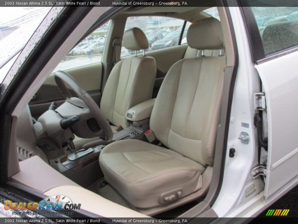 2003 Nissan Altima 2.5 SL Satin White Pearl / Blond Photo #12