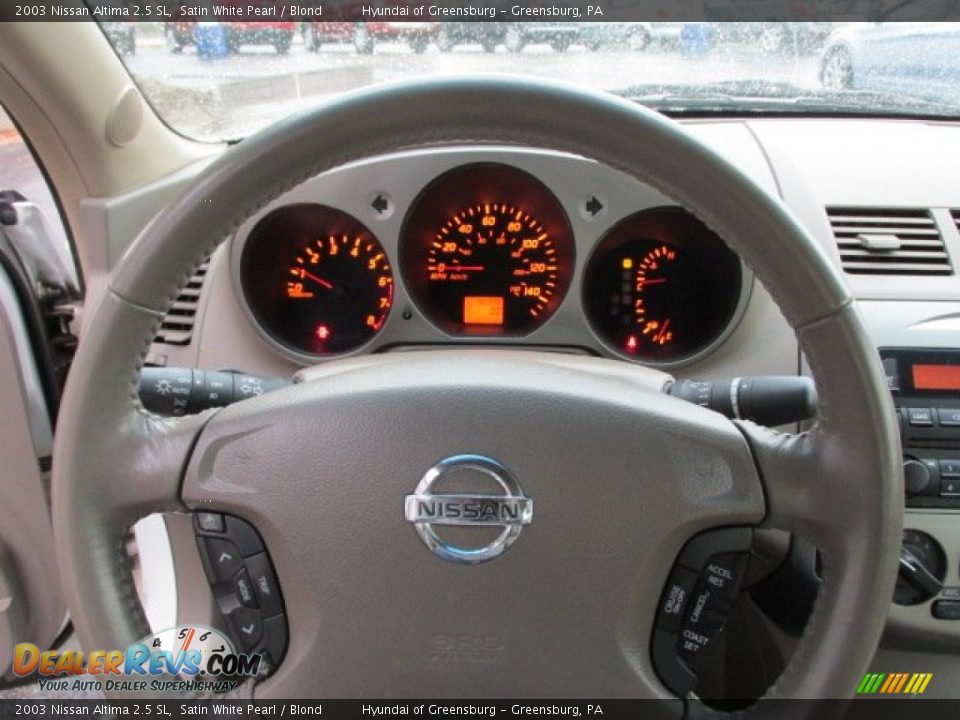 2003 Nissan Altima 2.5 SL Satin White Pearl / Blond Photo #18