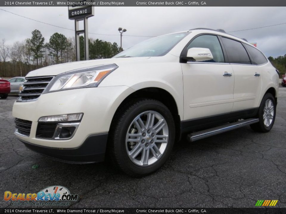 2014 Chevrolet Traverse LT White Diamond Tricoat / Ebony/Mojave Photo #3