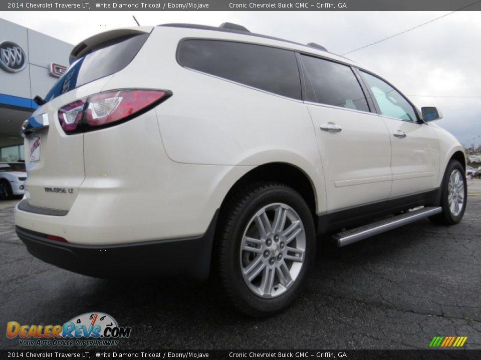 2014 Chevrolet Traverse LT White Diamond Tricoat / Ebony/Mojave Photo #7