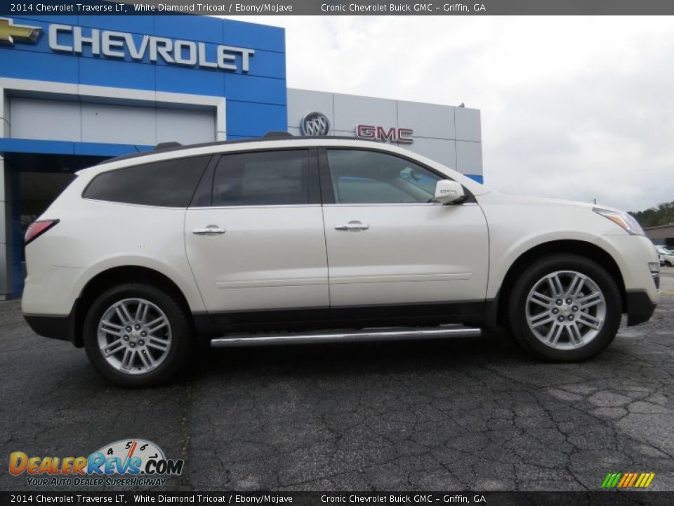 2014 Chevrolet Traverse LT White Diamond Tricoat / Ebony/Mojave Photo #8