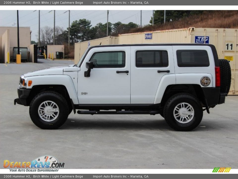 2006 Hummer H3 Birch White / Light Cashmere Beige Photo #8
