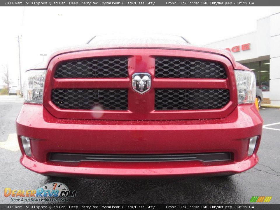 2014 Ram 1500 Express Quad Cab Deep Cherry Red Crystal Pearl / Black/Diesel Gray Photo #2