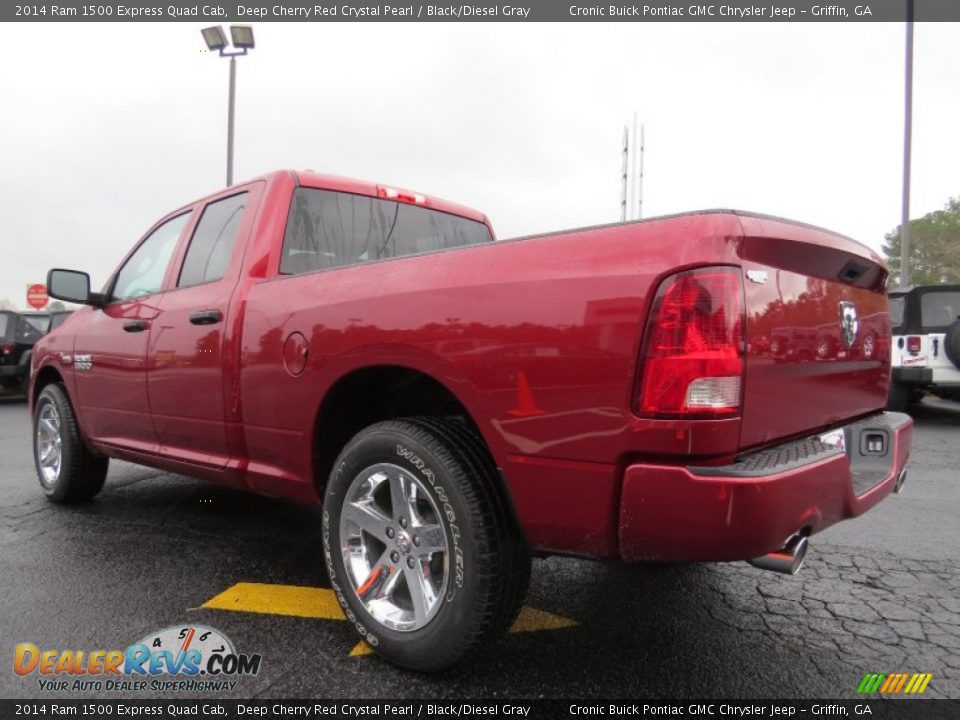2014 Ram 1500 Express Quad Cab Deep Cherry Red Crystal Pearl / Black/Diesel Gray Photo #5