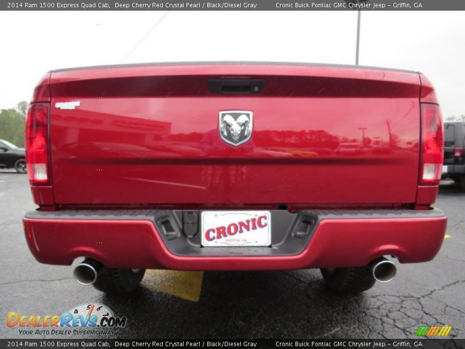 2014 Ram 1500 Express Quad Cab Deep Cherry Red Crystal Pearl / Black/Diesel Gray Photo #6