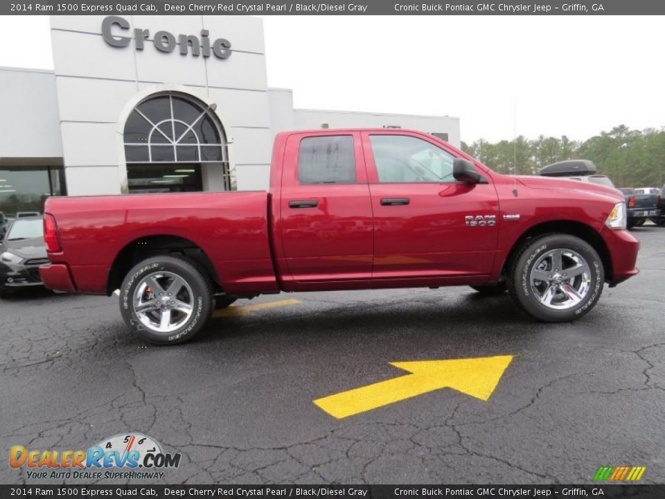 2014 Ram 1500 Express Quad Cab Deep Cherry Red Crystal Pearl / Black/Diesel Gray Photo #8