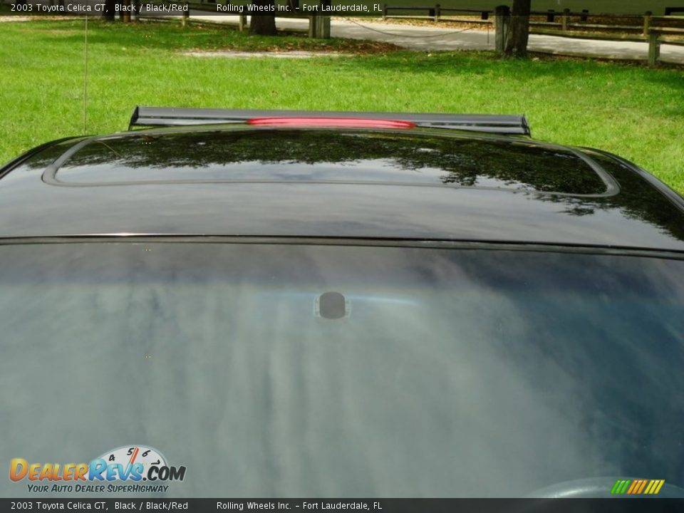 2003 Toyota Celica GT Black / Black/Red Photo #24